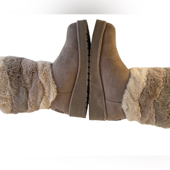 Women's London Fog LFW-Cozy Taupe
Beige Fur Collared Ankle Boots Size 6 - Picture 14 of 16